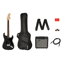 Affinity Stratocaster HSS Pack Laurel Charcoal Frost Metallic + Gig Bag + Ampli Frontman 15G Squier by FENDER