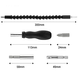 Wewoo Ensemble d'outils pour arbre de foret électrique multifonctionnel 22 PCS / Set noir pas cher