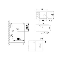 Blanco Evier à encastrer Elon XL 6 S 824844