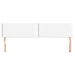 Avis Maison Chic Lot de 2 Têtes de lit design Blanc pour chambre - Décoration de lit 80x5x78/88 cm Similicuir -MN68426