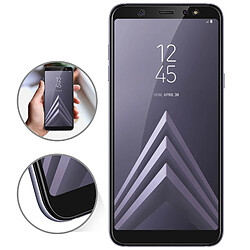 Avizar Film Samsung Galaxy A6 Plus Protection Ecran Verre Trempé contour Noir