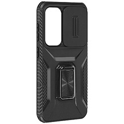 Avizar Coque pour Samsung Galaxy S24 Bague Support Cache caméra Noir