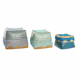 Set de basket DKD Home Decor Coton Bambou (22 x 27 x 27 cm)