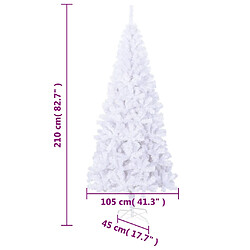 vidaXL Arbre de Noël artificiel et support Acier 210 cm 910 branches pas cher