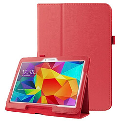 Wewoo Housse Étui rouge pour Samsung Galaxy Tab 4 10.1 / T530 Litchi Texture Flip en cuir avec support