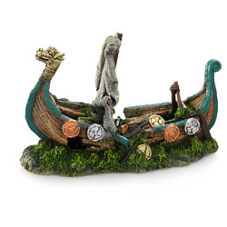 Aquadella Décoration Bateau Viking pour Aquarium