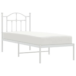 Avis Maison Chic Lit adulte - Cadre de lit métal avec tête de lit,Structure du lit Contemporain pour chambre blanc 75x190 cm -MN27308