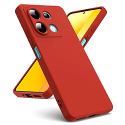 Htdmobiles Coque pour Xiaomi Redmi Note 13 5G - housse etui silicone gel fine + film ecran - ROUGE