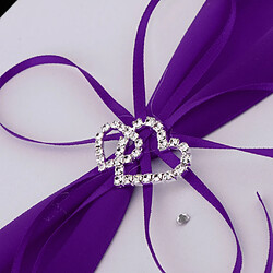 Acheter 3pcs ensemble satin cristal livre d'or stylo et stylo stand réception de mariage violet