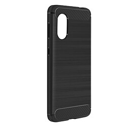 Avizar Coque Samsung Galaxy Xcover 5 Souple Coins Renforcés Carbone Effet Brossé Noir