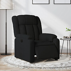 vidaXL Fauteuil inclinable électrique Noir Tissu