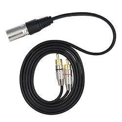 Avis 2X Double RCA Mâle Vers XLR Mâle Jack Câble De Haut-parleur Adaptateur Y-Splitter