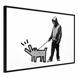 Paris Prix Affiche Murale Encadrée Banksy Choose Your Weapon 30 x 20 cm Noir