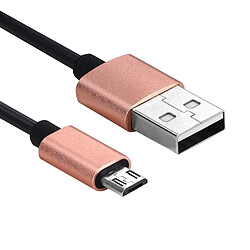 Wewoo Câble or rose pour Galaxy, Huawei, Xiaomi, LG, HTC, Sony et autres smartphone 30cm à 100cm printemps à haute vitesse de style micro USB à USB 2.0 élastique spiralé de synchronisation de données USB,