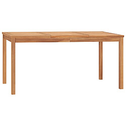 vidaXL Table à dîner de jardin 160x80x77 cm Bois de teck solide