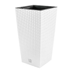 Pot de fleurs avec insert Prosperplast Rato Square blanc 19L