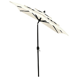 Avis Maison Chic Parasol Jardin | Parasol à 3 niveaux avec mat en aluminium Sable 2x2 m - GKD73146