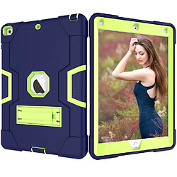 Acheter Coque en silicone bi-couleur bleu foncé/vert pour votre Apple iPad 9.7