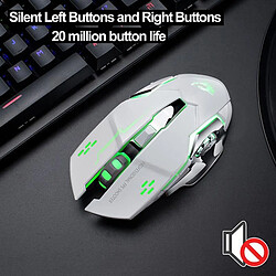 Yonis Souris Gaming Sans Fil Rechargeable Lumineuse pas cher