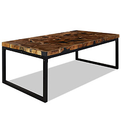 ComfortXL Table Basse Teck Résine 110x60x40 Cm