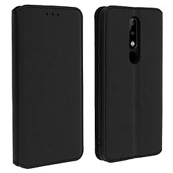 Avizar Housse Nokia 5.1 Plus Étui folio Porte-cartes Fonction Support - Noir