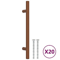 vidaXL Poignées d'armoire 20 pcs bronze 128 mm acier inoxydable