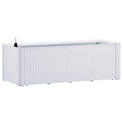 vidaXL Lit surélevé de jardin et système d'arrosage Blanc 100x43x33 cm