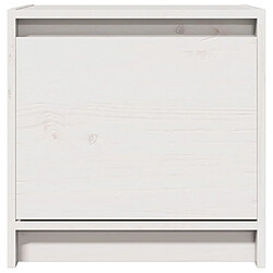 Avis vidaXL Table de chevet Blanc 40x30,5x40 cm Bois de pin massif