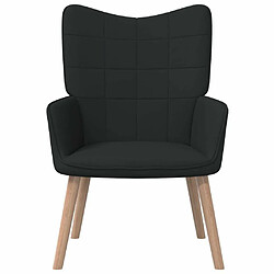 Avis Maison Chic Chaise de relaxation | Fauteuil relax avec tabouret Noir Tissu -GKD42589