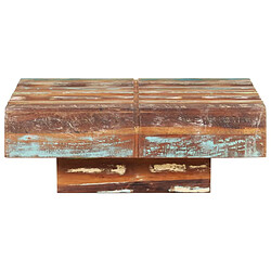 ComfortXL Table Basse 80x80x28 Cm Bois De Récupération Massif