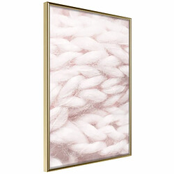 Paris Prix Affiche Murale Encadrée Pale Pink Knit 20 x 30 cm Or