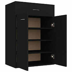 Avis Maison Chic Armoire à Chaussures Noir,Meuble de Rangement à Chaussures 60x35x84 cm Aggloméré -MN41438