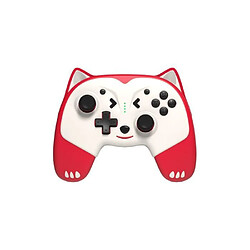 Freaks And Geeks Manette Switch - Manette Sans Fil Doggy taille enfant avec Palettes et LED - Rouge POUR Nintendo SWITCH