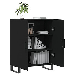 Avis vidaXL Buffet noir 69,5x34x90 cm bois d'ingénierie