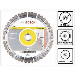 Bosch Best for Universal Disque à tronçonner diamant 230 x 22,23 mm ( 2608603633 )