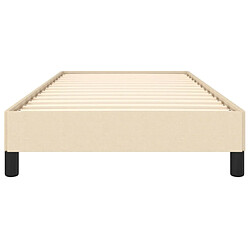 Acheter vidaXL Cadre de lit sans matelas crème 90x200 cm tissu