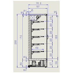 Vitrine Murale Marco 2.5 - Combisteel