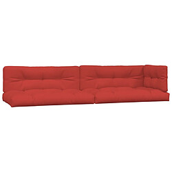 Maison Chic Lot de 5 Coussins Confort,Coussins de palette rouge tissu -GKD67328