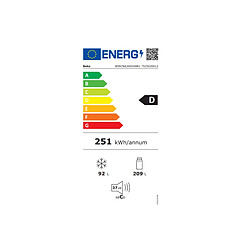 Réfrigérateur combiné 60cm 301l ventilé carbone - B5RCNA345HXBR1 - BEKO