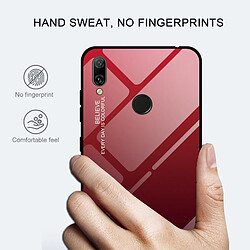 Avis Wewoo Coque Pour Huawei Y7 2019 / / Y7 Prime 2019 Étui en verre de couleur dégradée Jaune