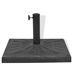 Acheter vidaXL Base carrée de parasol Résine Noir 19 kg