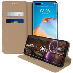 Avizar Housse Huawei P40 Étui Folio Portefeuille Fonction Support doré