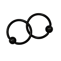 1 paires de nez en acier inoxydable anneau tragus à lèvre captive cerceau noir