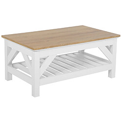 Beliani Table basse Panneau de particules MDF Bois clair SAVANNAH