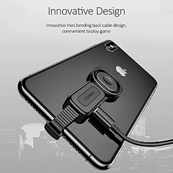 Wewoo Adaptateur Lightning au connecteur audio 3,5 mm Lightning Support de bague charge rapide (Noir) pas cher