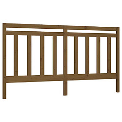 vidaXL Tête de lit Marron miel 186x4x100 cm Bois massif de pin