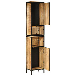 vidaXL Armoire de salle de bain 40x27x180 cm fer et bois de manguier