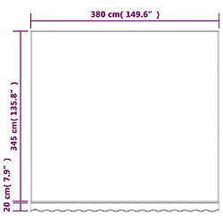 vidaXL Tissu de remplacement pour auvent rayures rouges et blanches pas cher