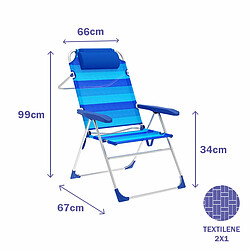 Chaise Pliante Marbueno Bleu 67 x 99 x 66 cm