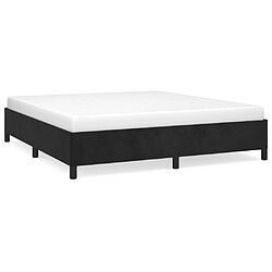 Maison Chic Lit adulte - Lit simple Cadre de lit,Structure du lit Contemporain Noir 160x200 cm Velours -MN95509